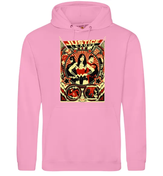 Мужская толстовка (худи) Justice league Розовый фото