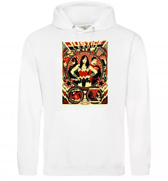 Чоловіча толстовка (худі) Justice league Білий фото