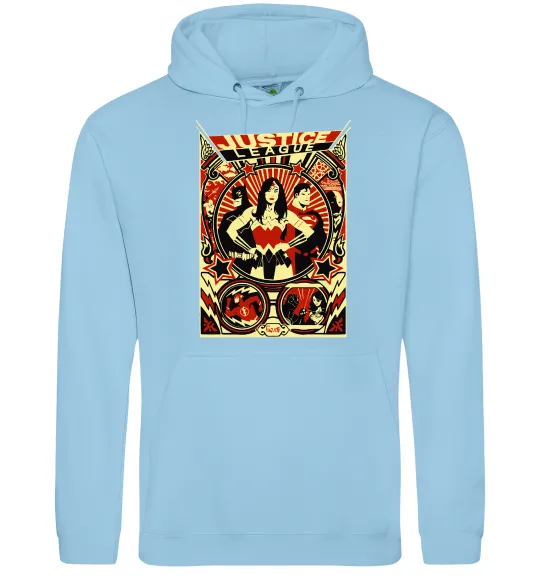 Жіноча толстовка (худі) Justice league Блакитний фото