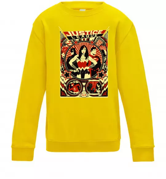 Детский Свитшот Justice league Солнечно желтый фото
