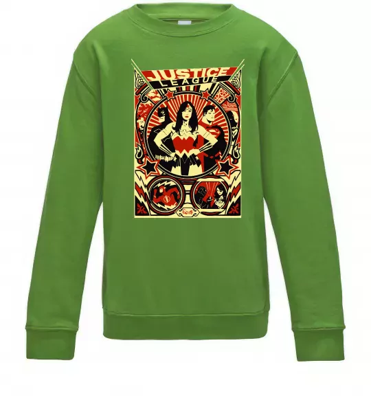 Детский Свитшот Justice league Лаймовый фото