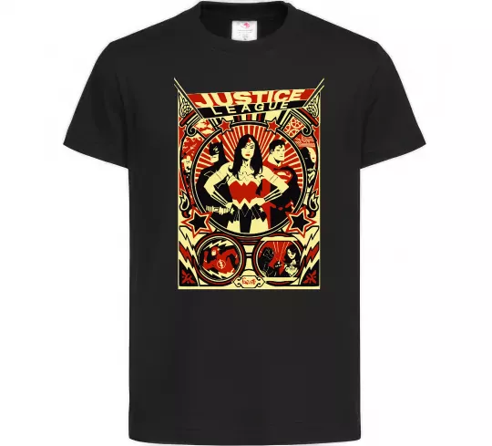 Детская футболка Justice league Черный фото