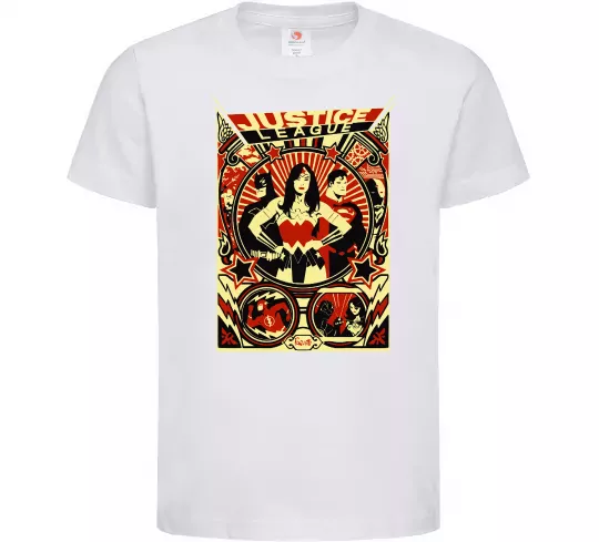 Детская футболка Justice league Белый фото