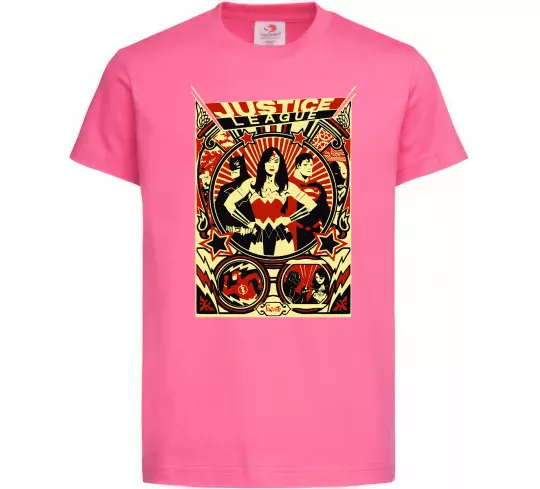 Детская футболка Justice league Ярко-розовый фото