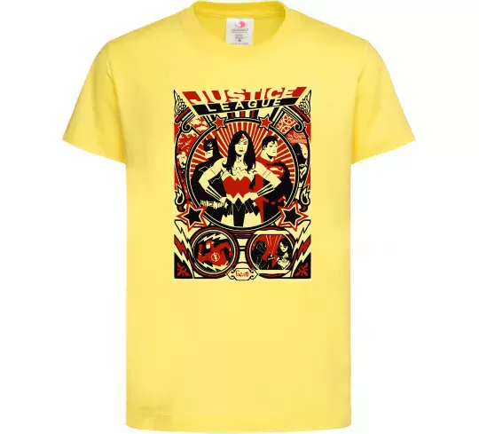Детская футболка Justice league Лимонный фото