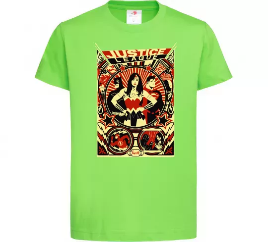 Детская футболка Justice league Лаймовый фото