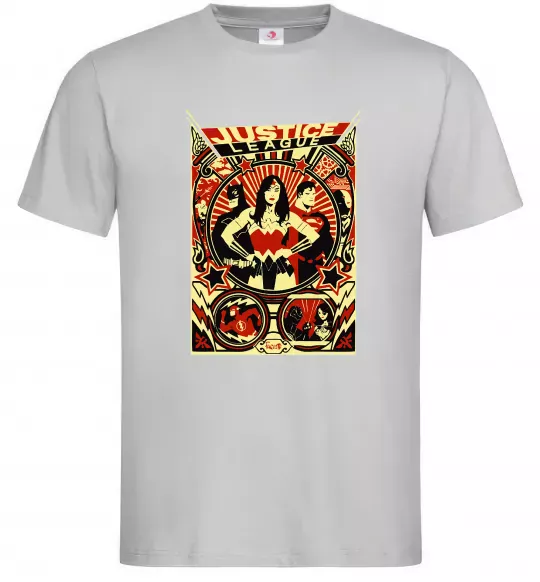 Мужская футболка Justice league Серый фото