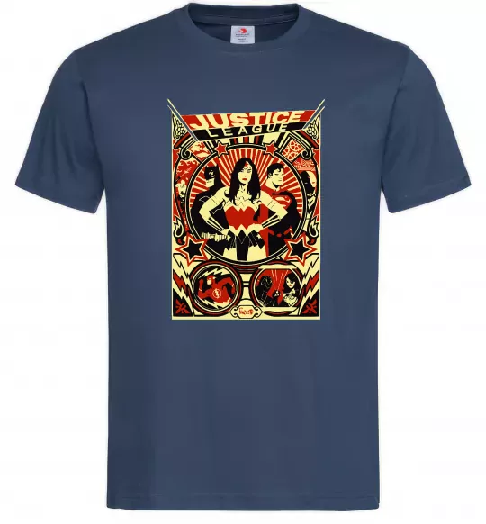 Мужская футболка Justice league Темно-синий фото