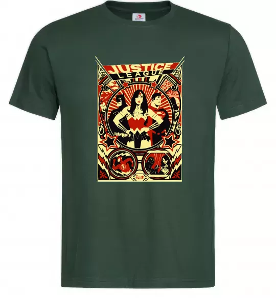 Мужская футболка Justice league Темно-зеленый фото