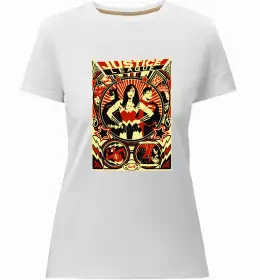 Жіноча преміум футболка Ліга справедливості Білий фото