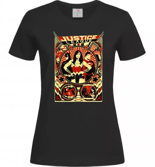 Женская футболка Justice league Черный фото