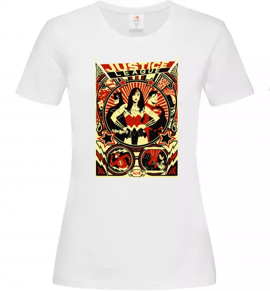 Женская футболка Justice league Белый фото