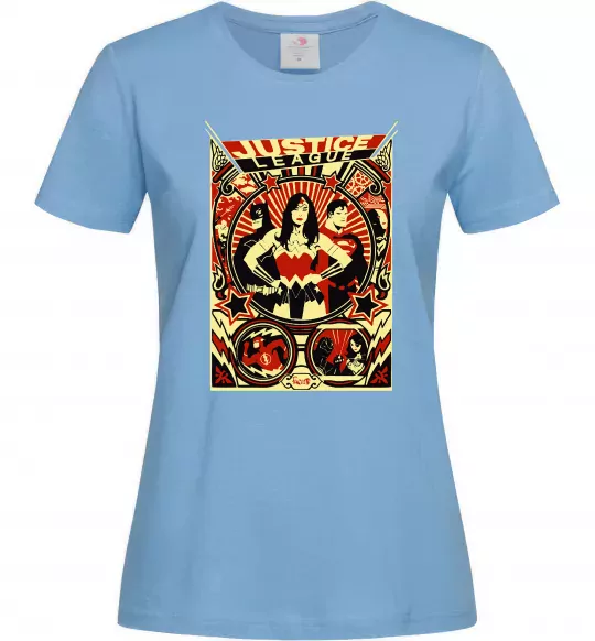 Женская футболка Justice league Голубой фото
