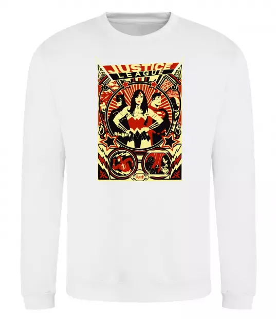 Світшот Justice league Білий фото