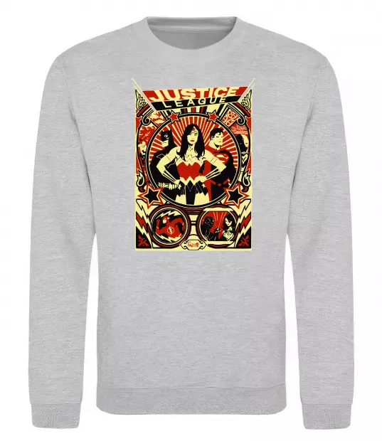 Світшот Justice league Сірий меланж фото