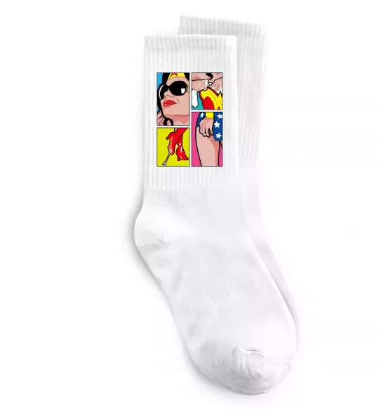 Носки Wonder woman Белый фото