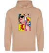 Женская толстовка (худи) Wonder woman Песочный фото