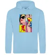 Женская толстовка (худи) Wonder woman Голубой фото