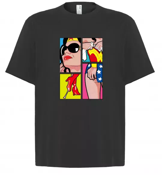 Футболка Оверсайз Wonder woman Чорний фото