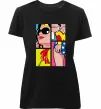 Жіноча преміум футболка Wonder woman Чорний Жіноча преміум футболка Wonder woman Чорний фото