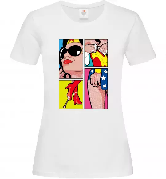 Жіноча футболка Wonder woman Білий фото