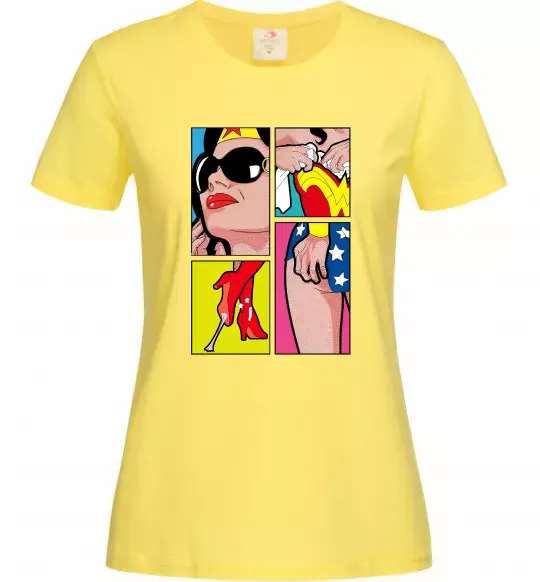 Жіноча футболка Wonder woman Лимонний фото