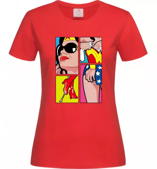 Жіноча футболка Wonder woman Червоний фото