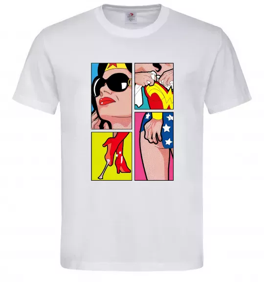 Чоловіча футболка Wonder woman Білий фото