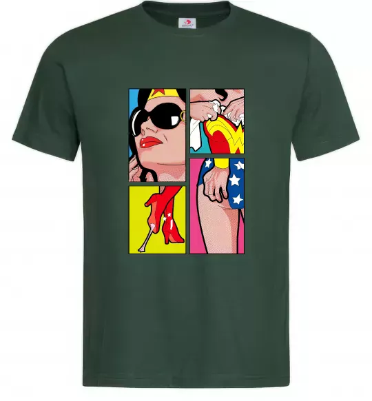 Чоловіча футболка Wonder woman Темно-зелений фото