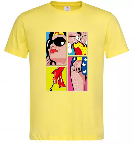 Чоловіча футболка Wonder woman Лимонний фото
