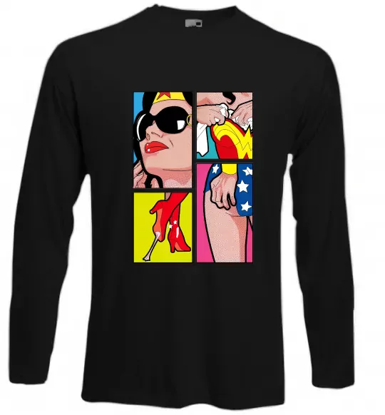 Лонгслів Wonder woman Чорний фото