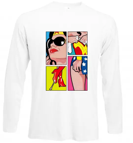 Лонгслів Wonder woman Білий фото