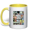 Чашка с цветной ручкой GTA Gotham City Солнечно желтый фото