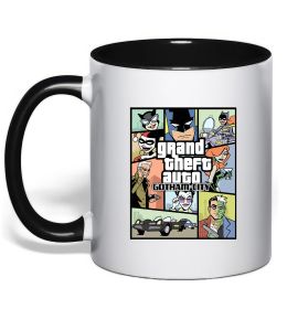 Чашка с цветной ручкой GTA Gotham City