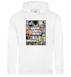 Мужская толстовка (худи) GTA Gotham City Белый фото