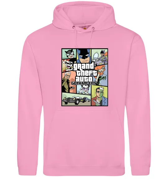 Женская толстовка (худи) GTA Gotham City Розовый фото