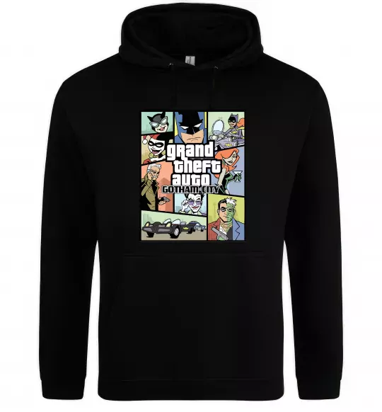 Женская толстовка (худи) GTA Gotham City Черный фото