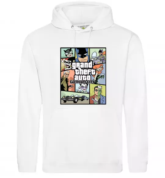 Женская толстовка (худи) GTA Gotham City Белый фото