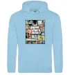 Женская толстовка (худи) GTA Gotham City Голубой фото