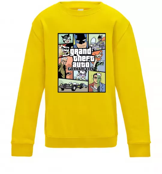 Детский Свитшот GTA Gotham City Солнечно желтый фото