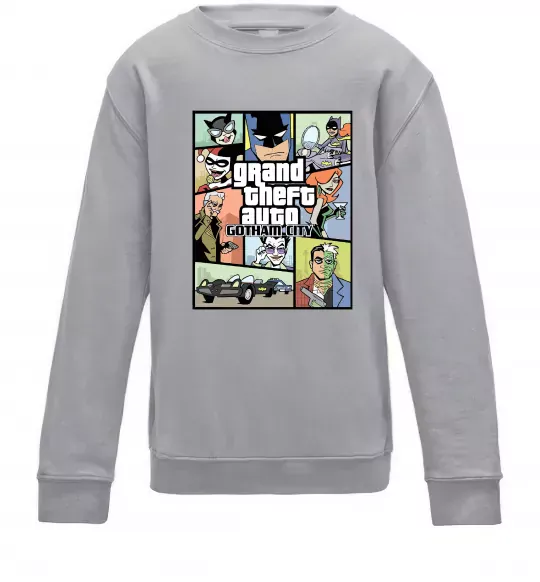 Детский Свитшот GTA Gotham City Серый меланж фото
