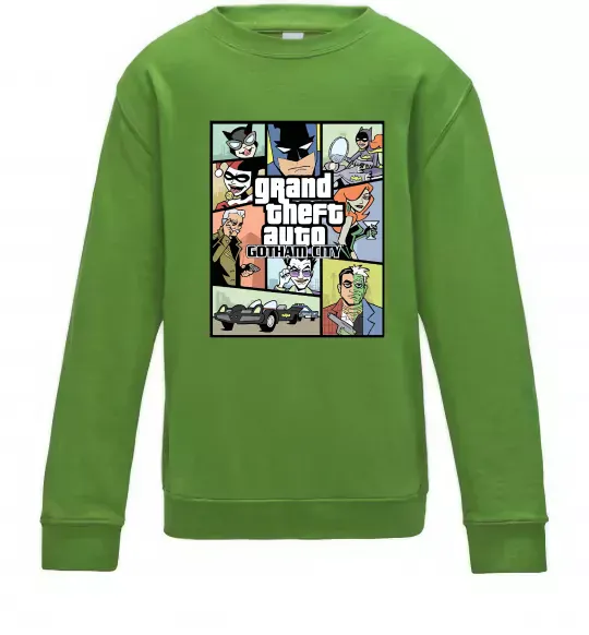 Детский Свитшот GTA Gotham City Лаймовый фото