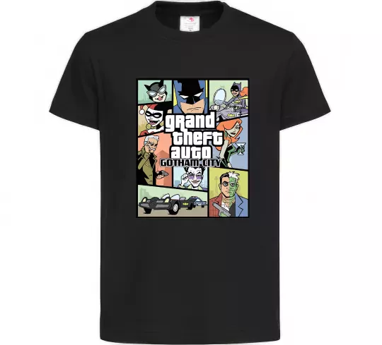Детская футболка GTA Gotham City Черный фото