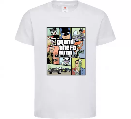 Детская футболка GTA Gotham City Белый фото