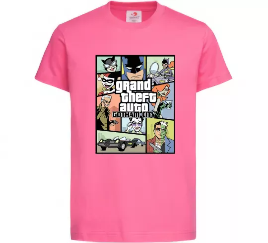 Детская футболка GTA Gotham City Ярко-розовый фото