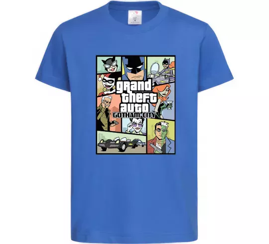 Детская футболка GTA Gotham City Ярко-синий фото