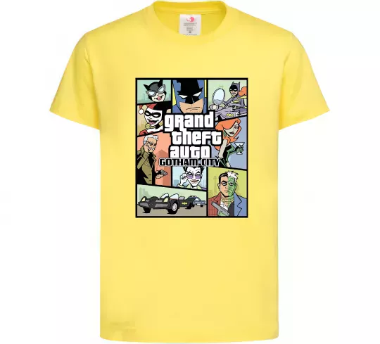 Детская футболка GTA Gotham City Лимонный фото