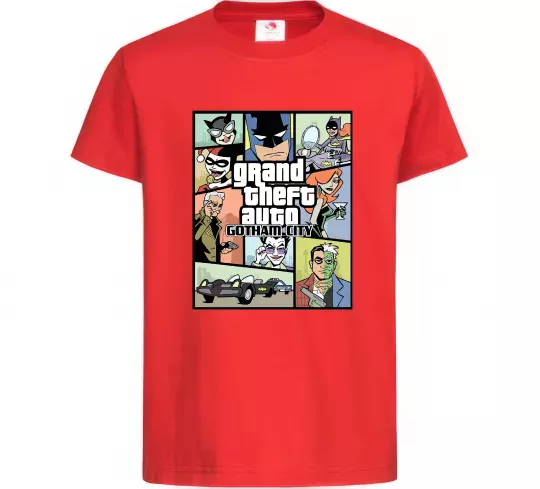Детская футболка GTA Gotham City Красный фото