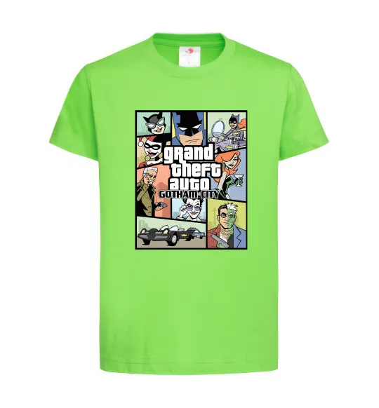 Дитяча футболка GTA Gotham City Лаймовий фото