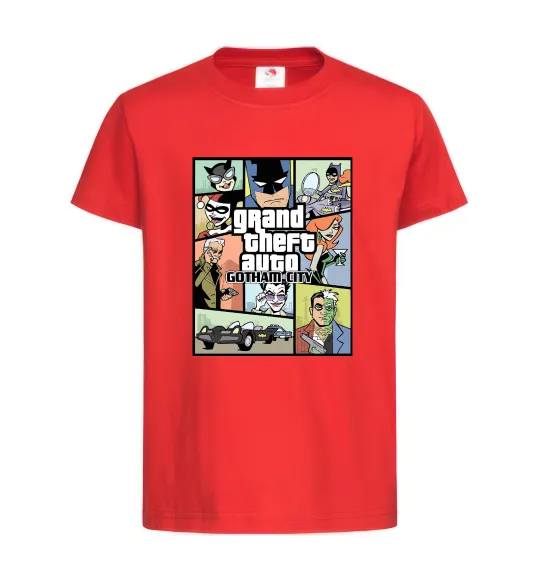 Дитяча футболка GTA Gotham City Червоний фото
